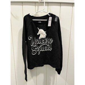 Justice Girl’s Holiday Unicorn Flip Sweater Sweatshirt Size 12 NWT Glitter